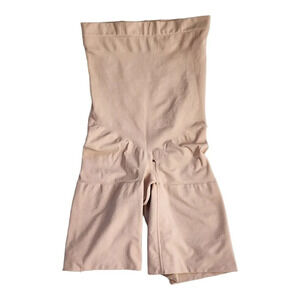 Spanx High Power Shorts Shapewear High Rise Compression Nude Size L